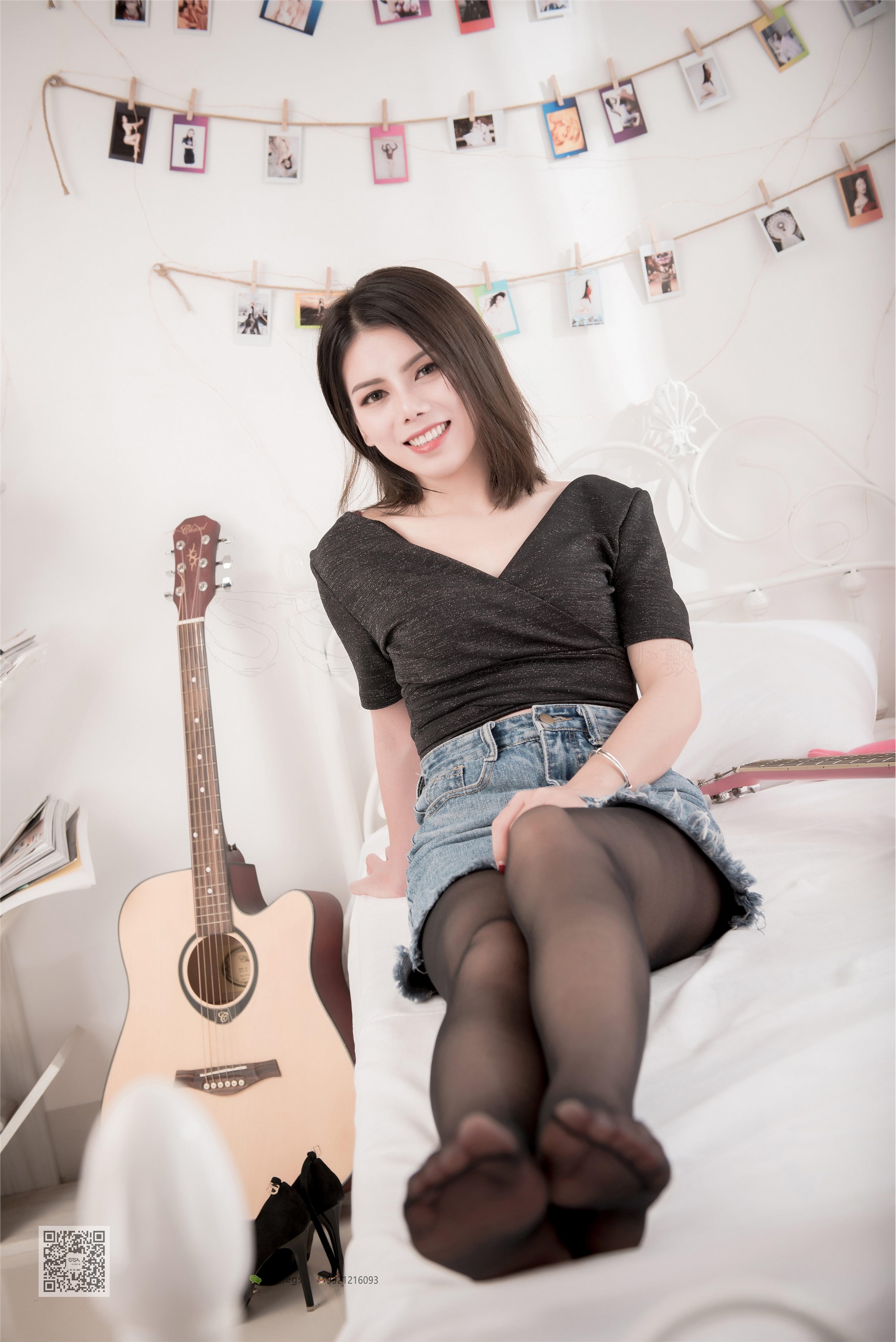 SSA丝社 NO.016 小娥 丰盈混血女郎小娥黑丝首秀